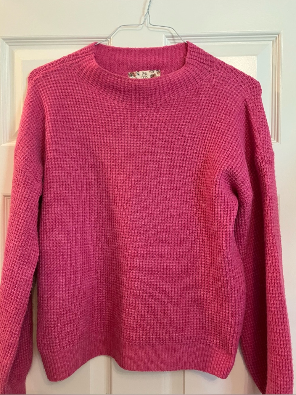 Pink Rose Sweater fits like M